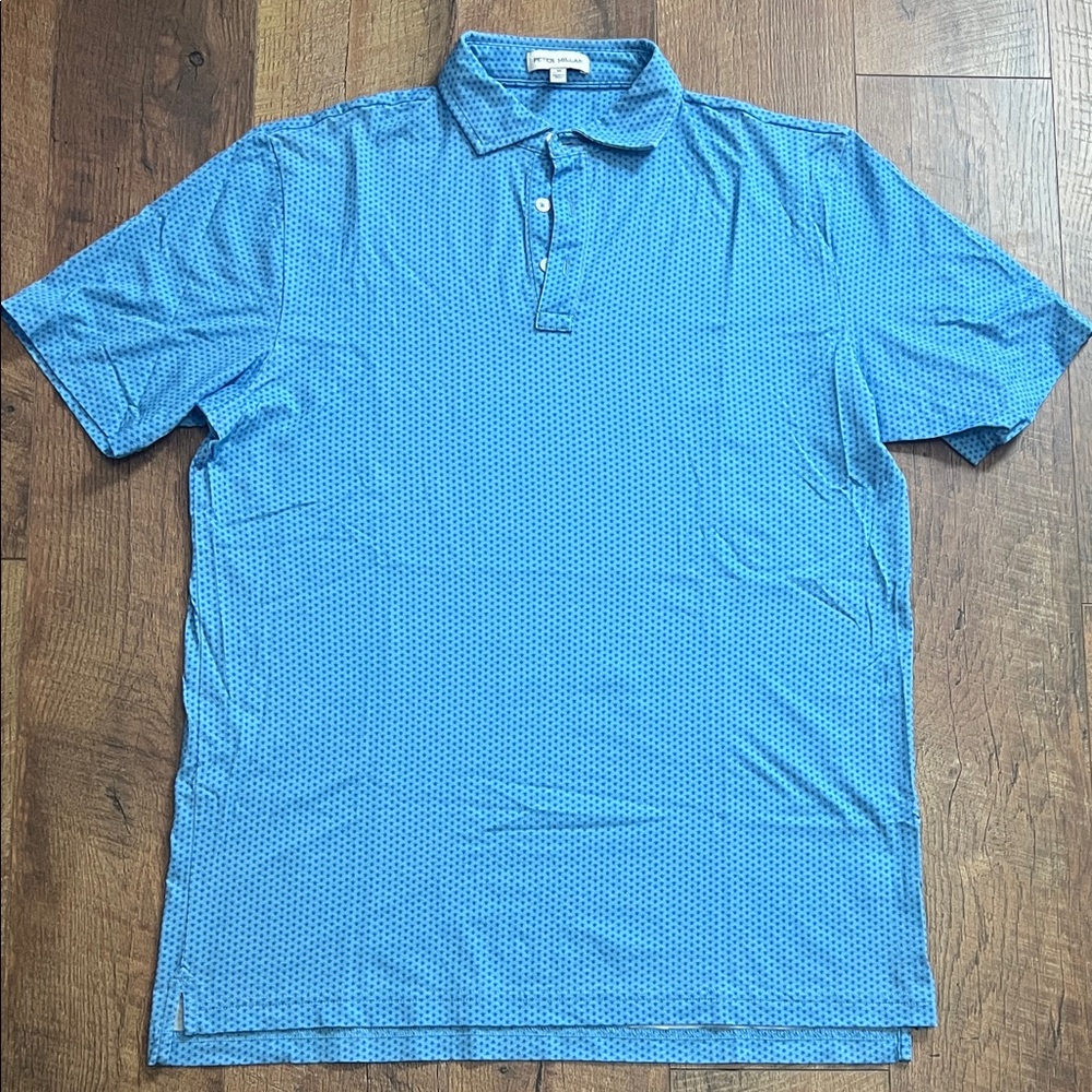 Peter Millar Patterned Blue Polo Shirt